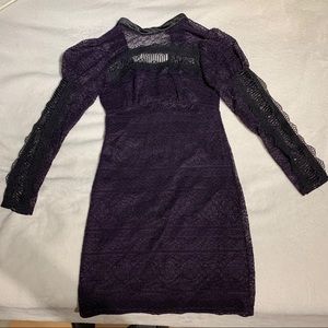 Topshop purple lace dress